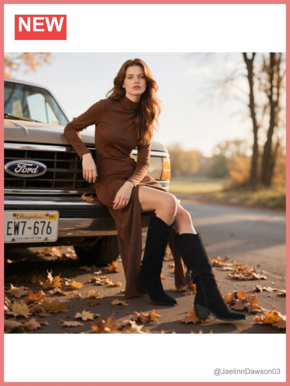 Suede Cowgirl Boots Knee High Western Pointed Toe Block Heel Embroidered - Picture 4 of 6